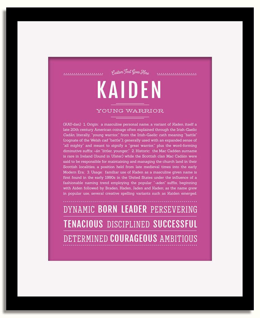 Frame Options | Dark Pink | Black Frame, Matted