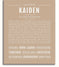 Kaiden Personalized Name Meaning Art Prints – Name Stories