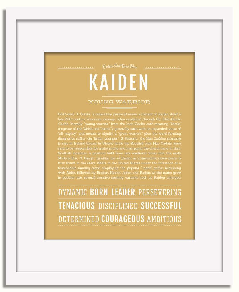 Frame Options | Matte Gold | White Frame, Matted