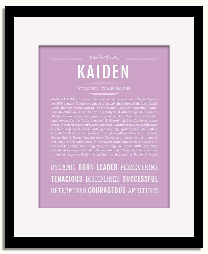 Frame Options | Lilac | Black Frame, Matted