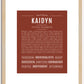 Kaidyn (female) | Name Art Print