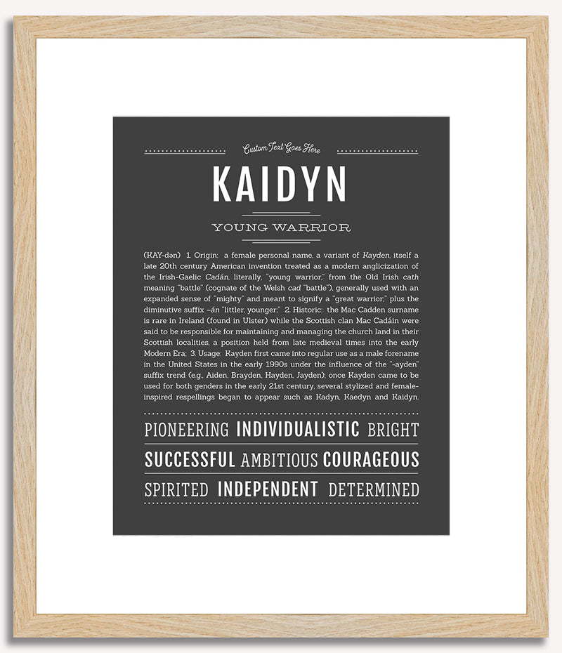 Kaidyn (female) | Name Art Print