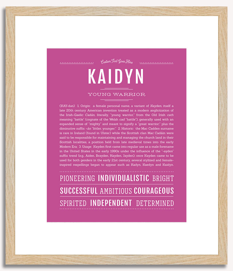 Kaidyn (female) | Name Art Print