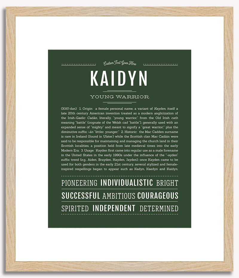 Kaidyn (male) | Name Art Print