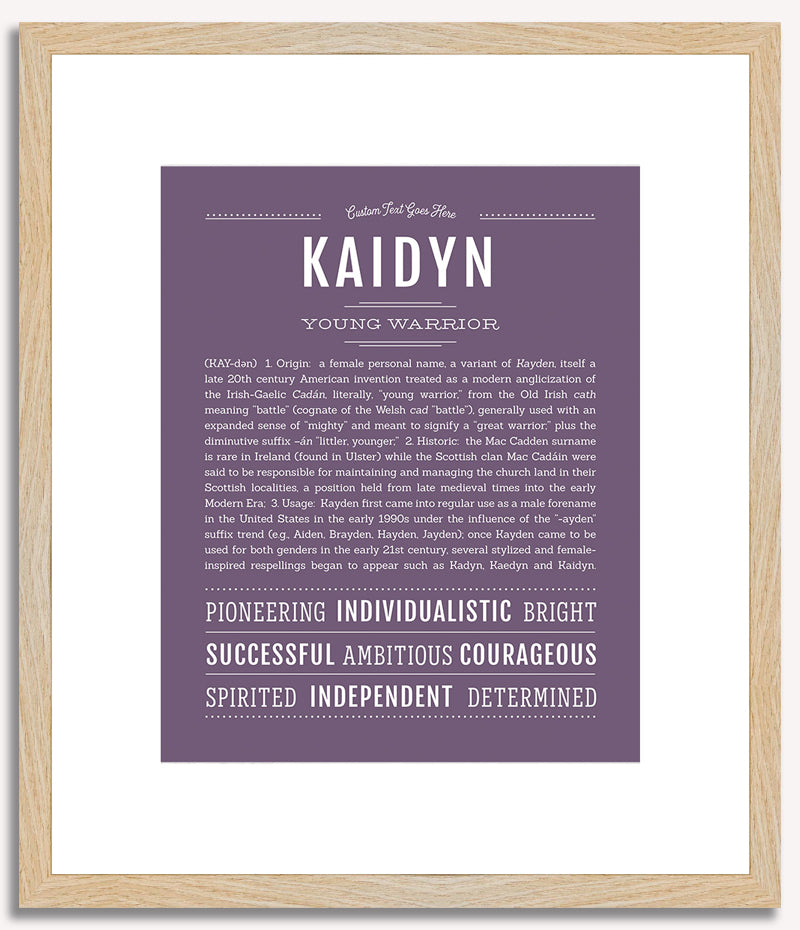 Kaidyn (male) | Name Art Print