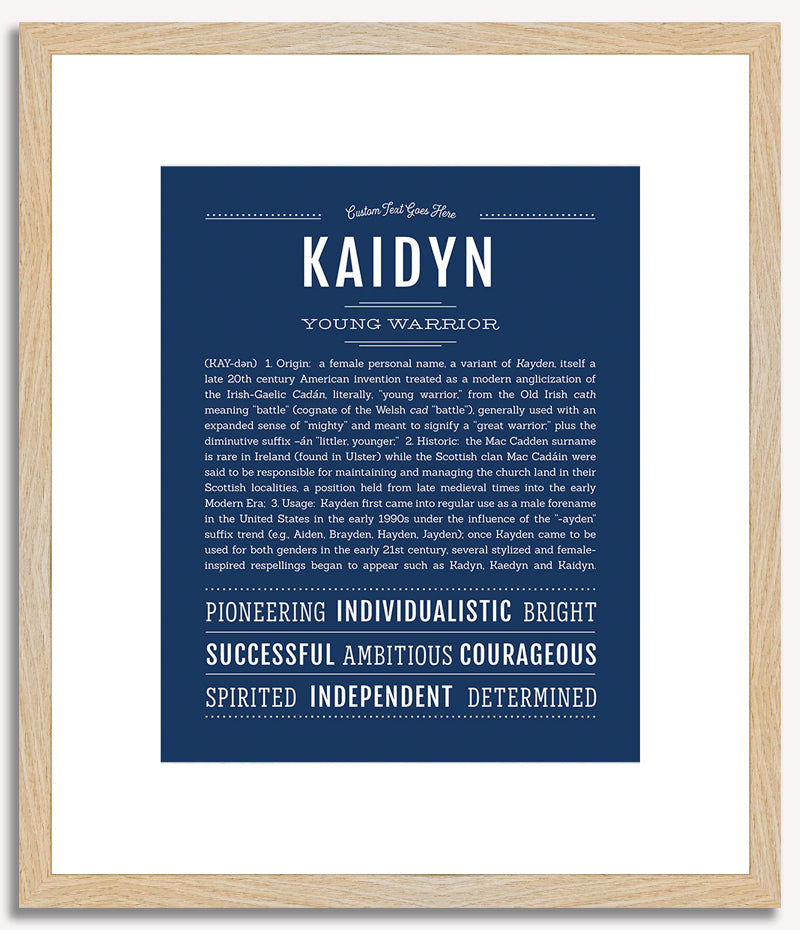 Kaidyn (female) | Name Art Print