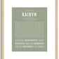 Kaidyn (female) | Name Art Print