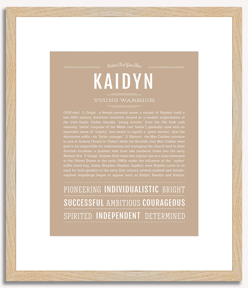 Kaidyn (female) | Name Art Print