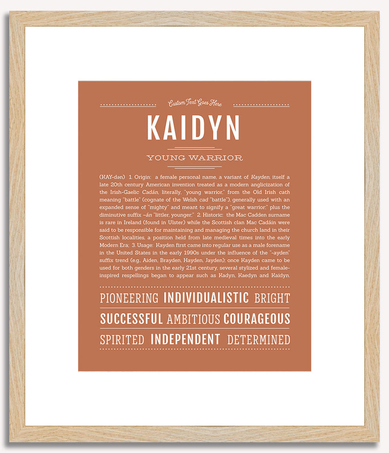 Kaidyn (male) | Name Art Print