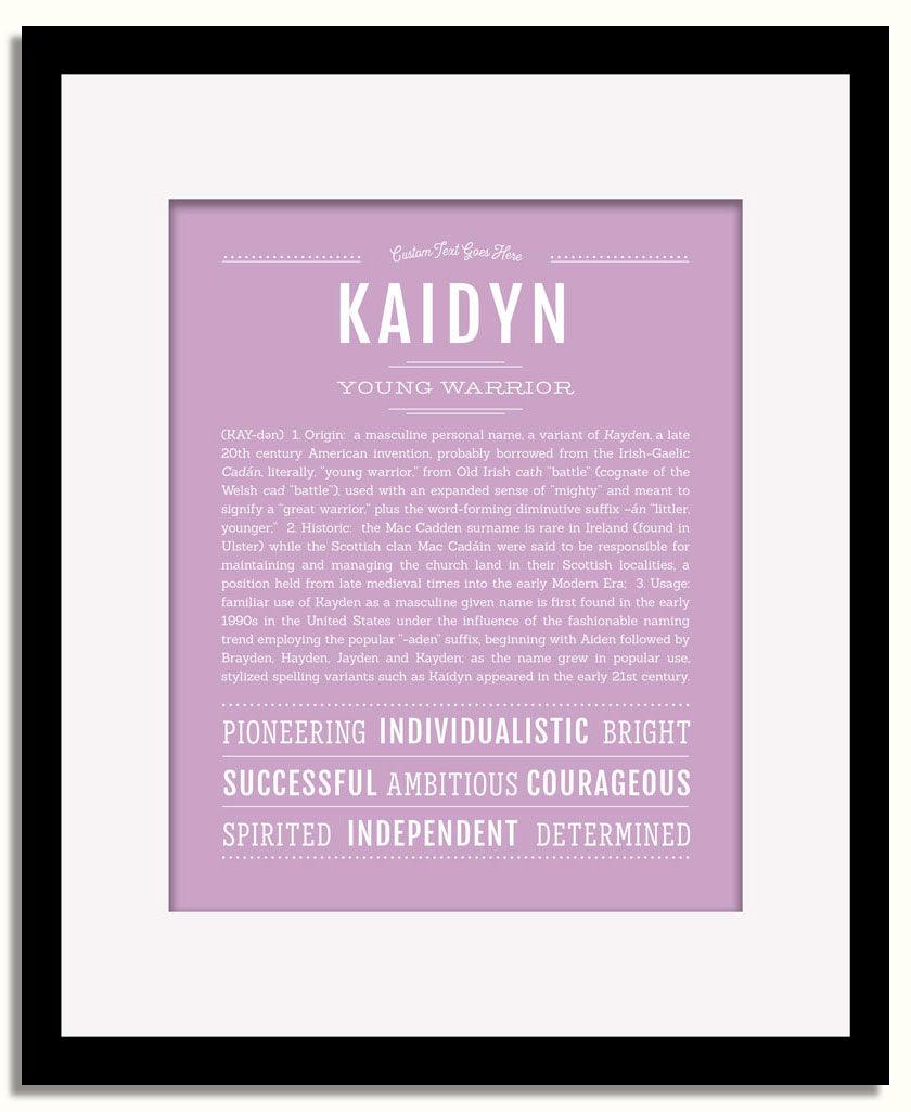 Frame Options | Lilac | Black Frame, Matted