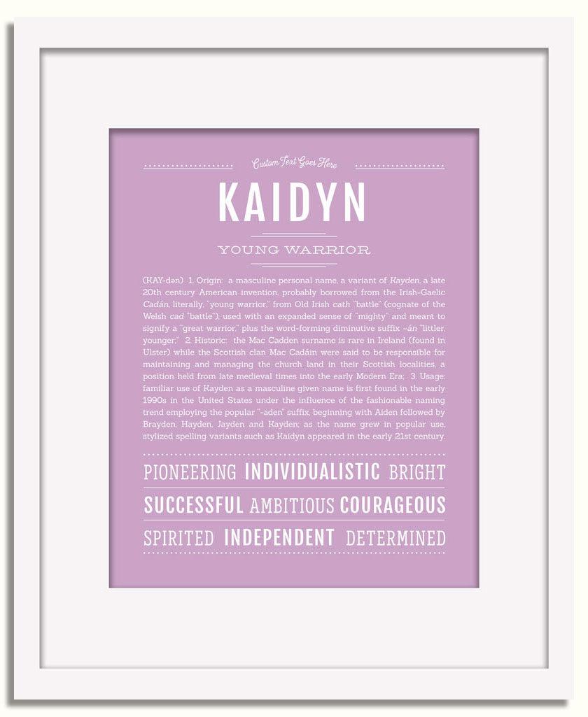 Frame Options | Lilac | White Frame, Matted