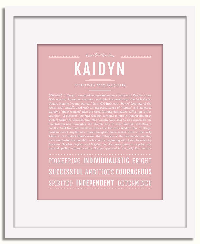 Frame Options | Dusty Rose | White Frame, Matted