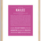 Kailee | Name Art Print