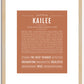 Kailee | Name Art Print