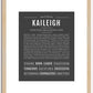 Kaileigh | Name Art Print