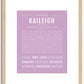 Kaileigh | Name Art Print