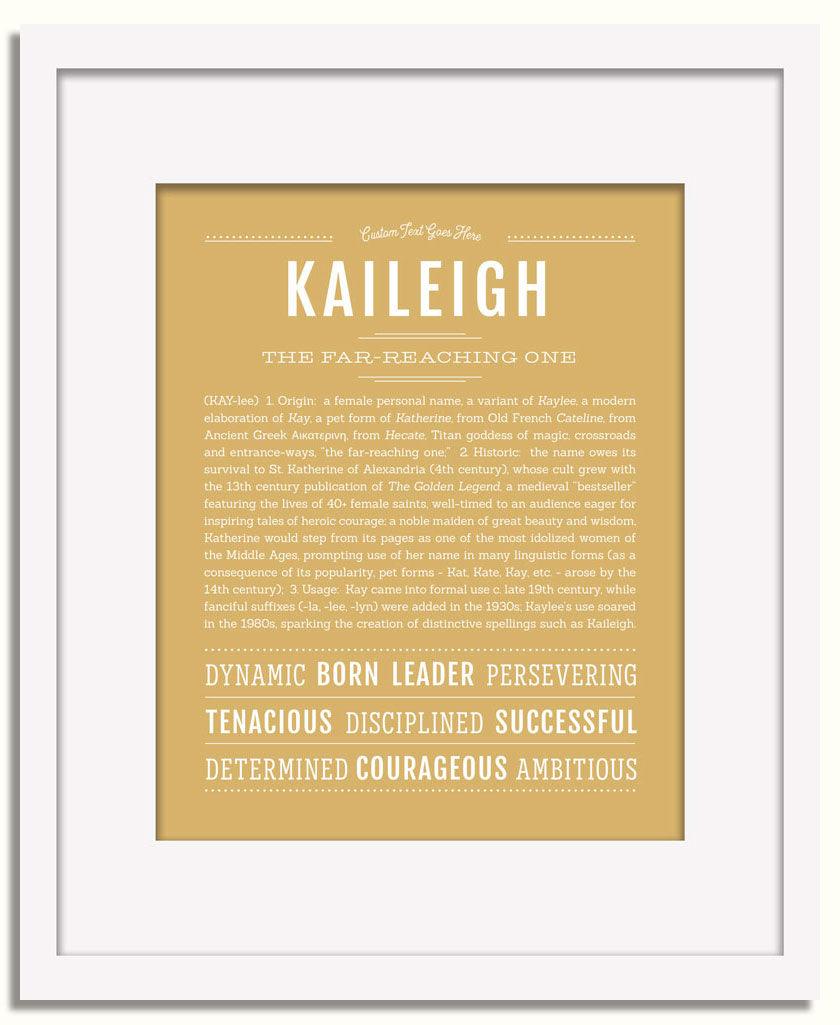 Frame Options | Matte Gold | White Frame, Matted