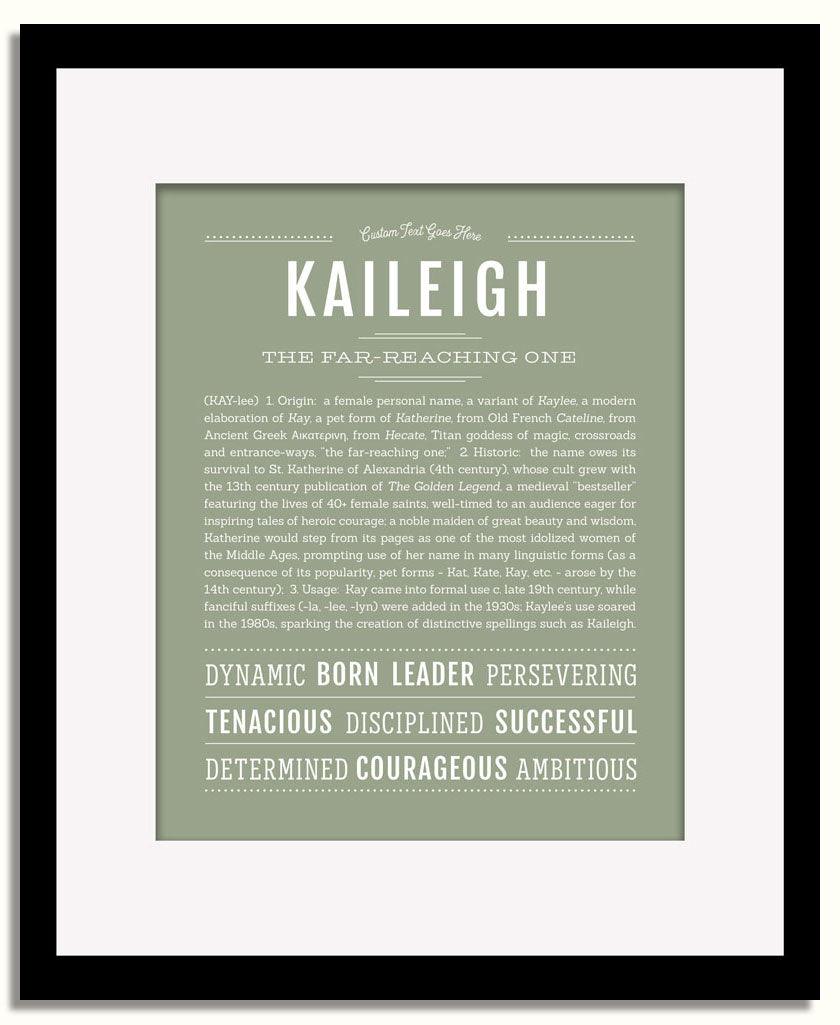 Frame Options | Sage | Black Frame, Matted