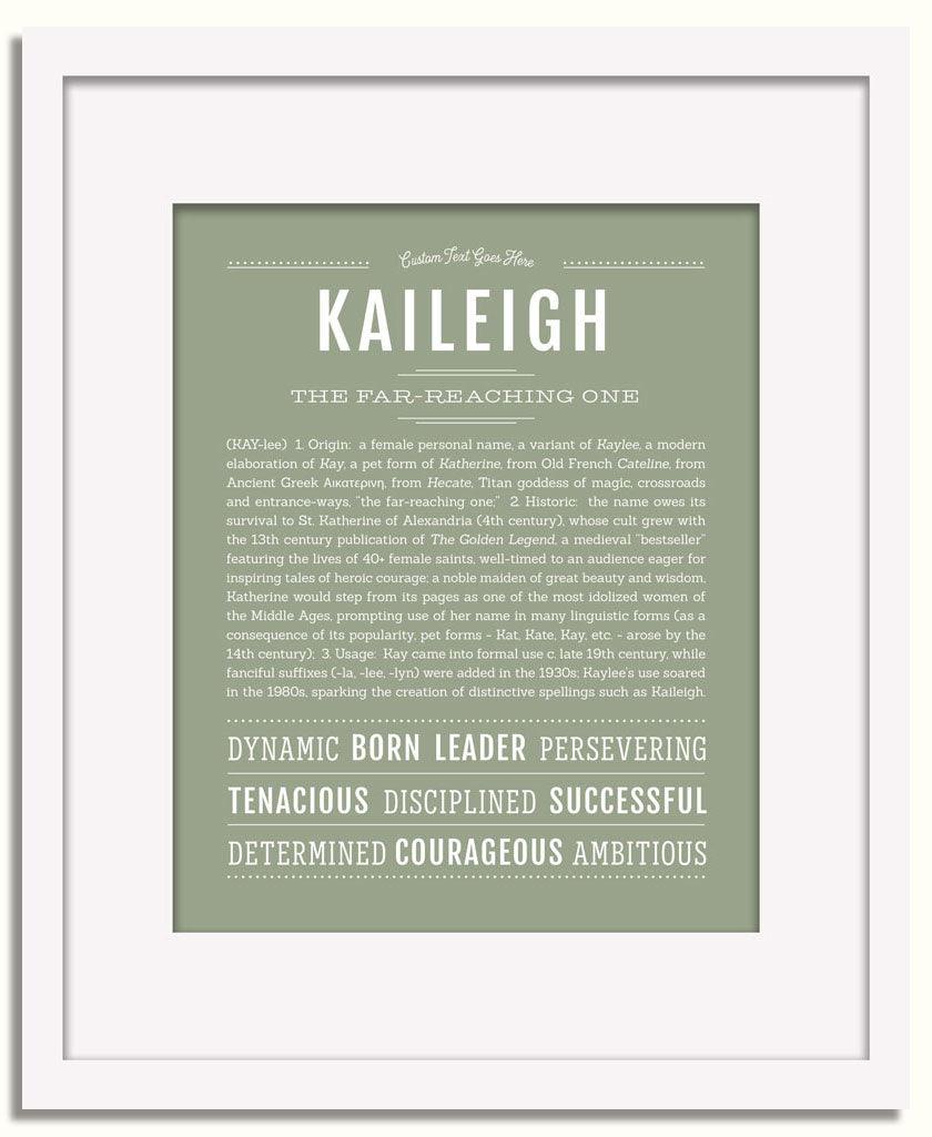 Frame Options | Sage | White Frame, Matted