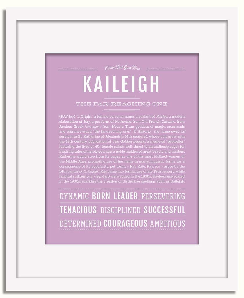 Frame Options | Lilac | White Frame, Matted