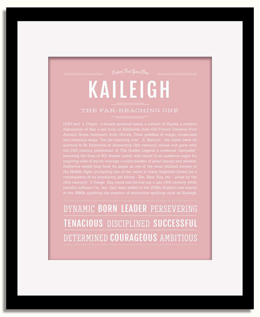 Frame Options | Dusty Rose | Black Frame, Matted