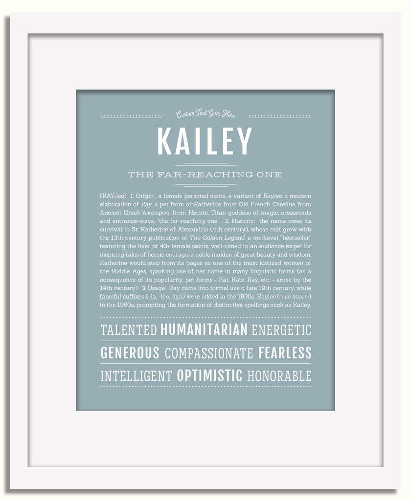 Frame Options | Powder Blue | White Frame, Matted