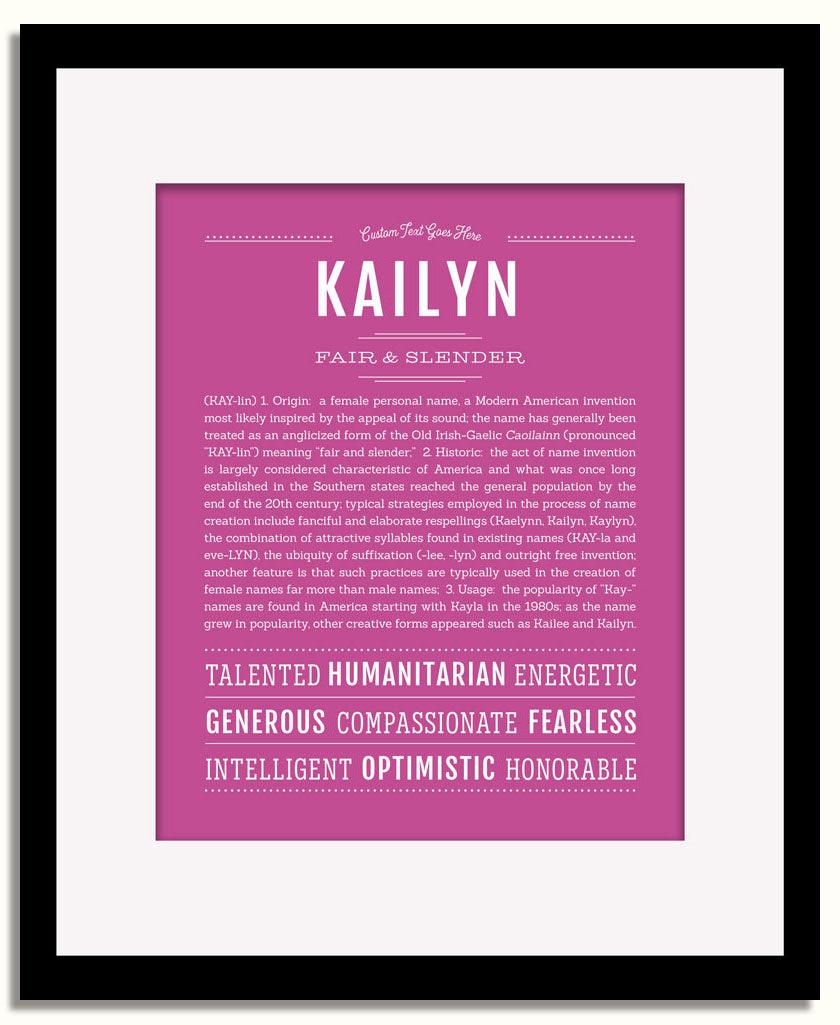 Frame Options | Dark Pink | Black Frame, Matted