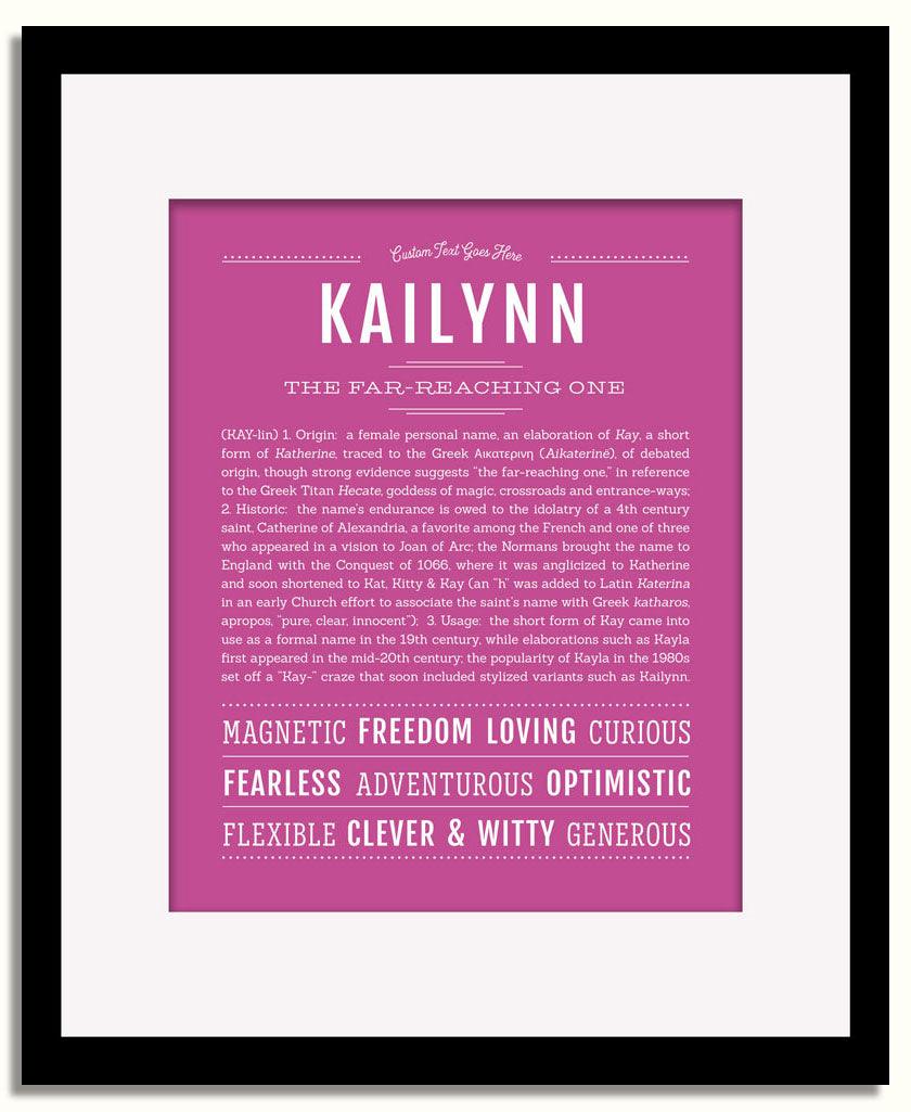 Frame Options | Dark Pink | Black Frame, Matted