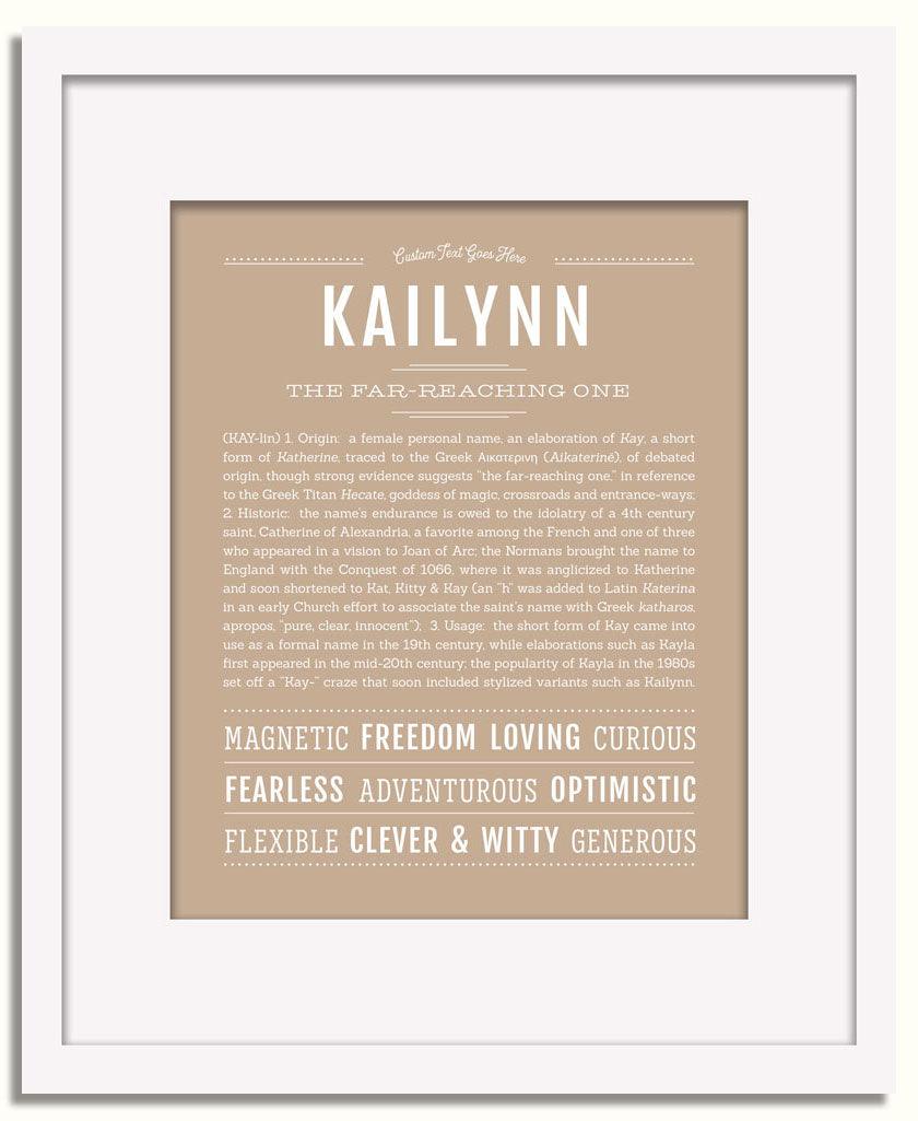 Frame Options | Tan | White Frame, Matted