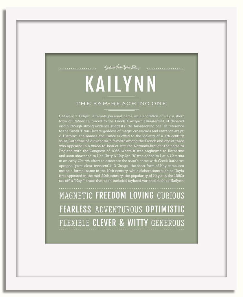 Frame Options | Sage | White Frame, Matted