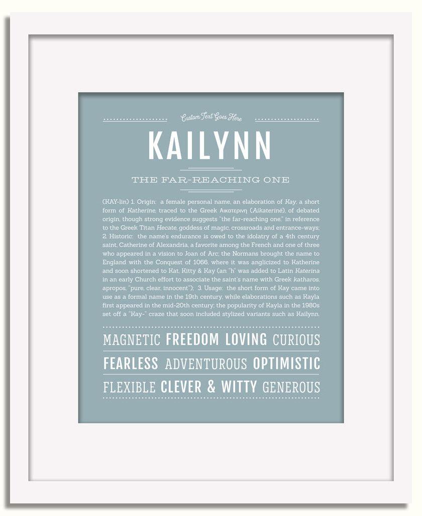 Frame Options | Powder Blue | White Frame, Matted