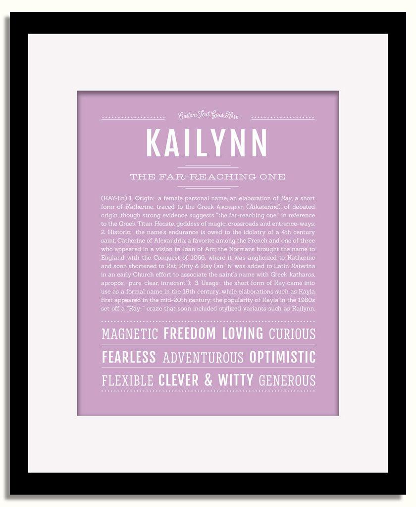 Frame Options | Lilac | Black Frame, Matted