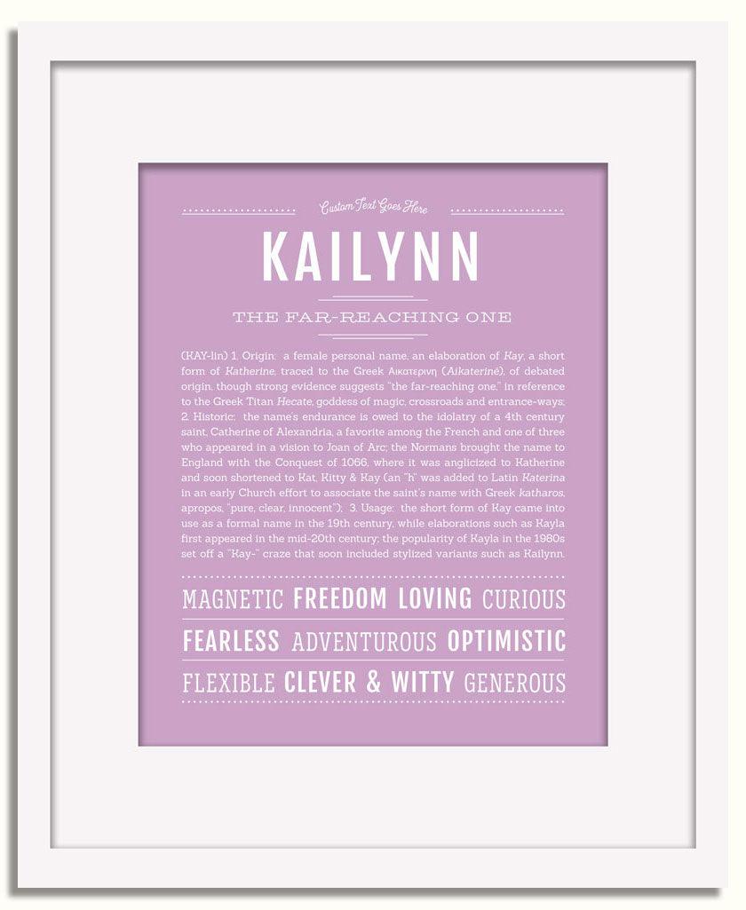 Frame Options | Lilac | White Frame, Matted