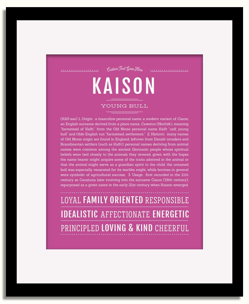 Frame Options | Dark Pink | Black Frame, Matted