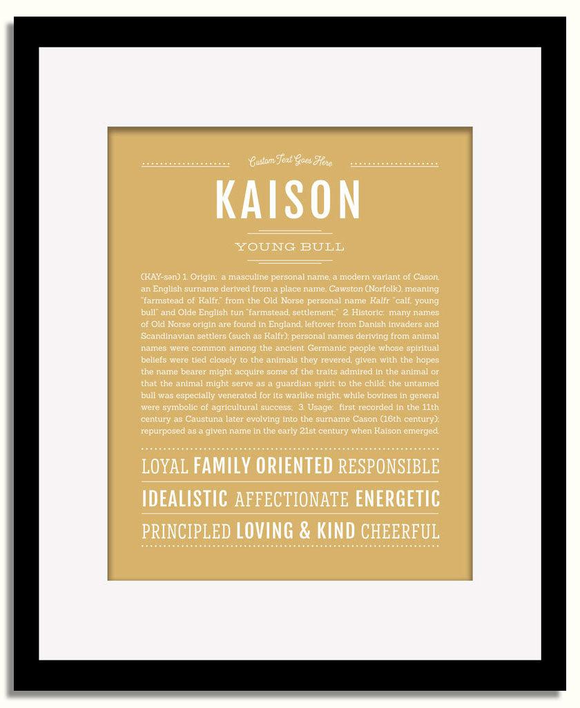 Frame Options | Matte Gold | Black Frame, Matted