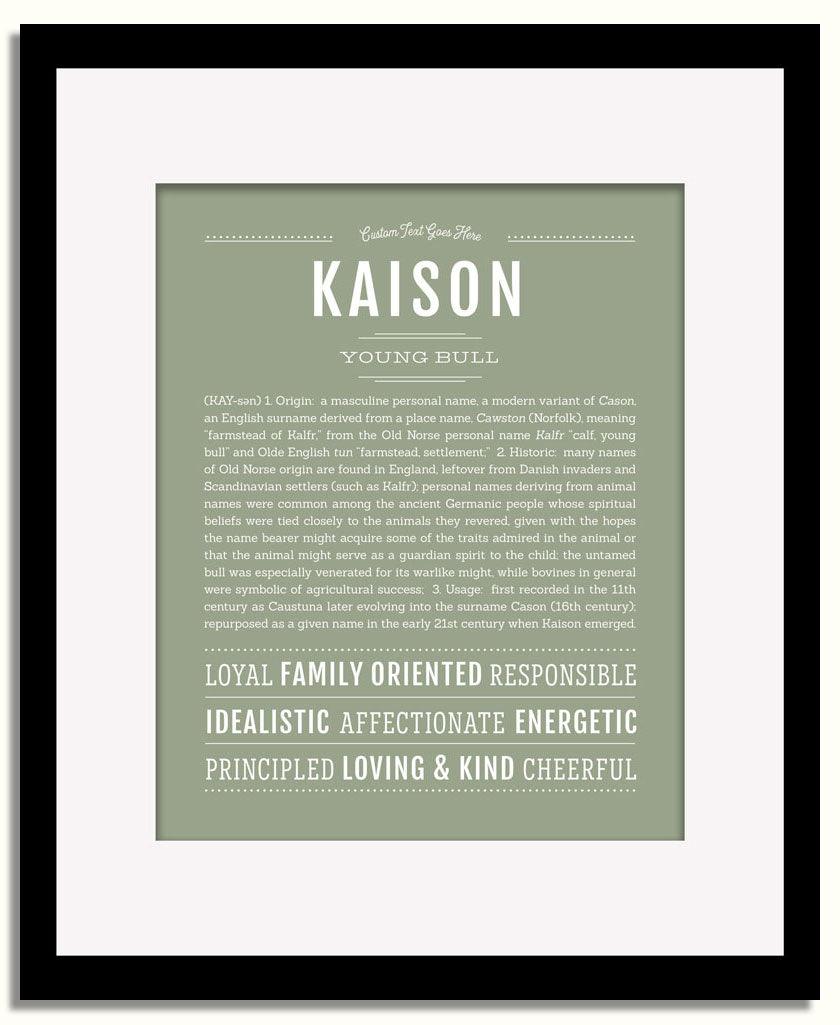 Frame Options | Sage | Black Frame, Matted