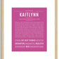 Kaitlynn | Name Art Print