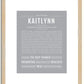 Kaitlynn | Name Art Print