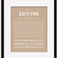 Kaitlynn | Name Art Print