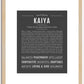 Kaiya | Name Art Print