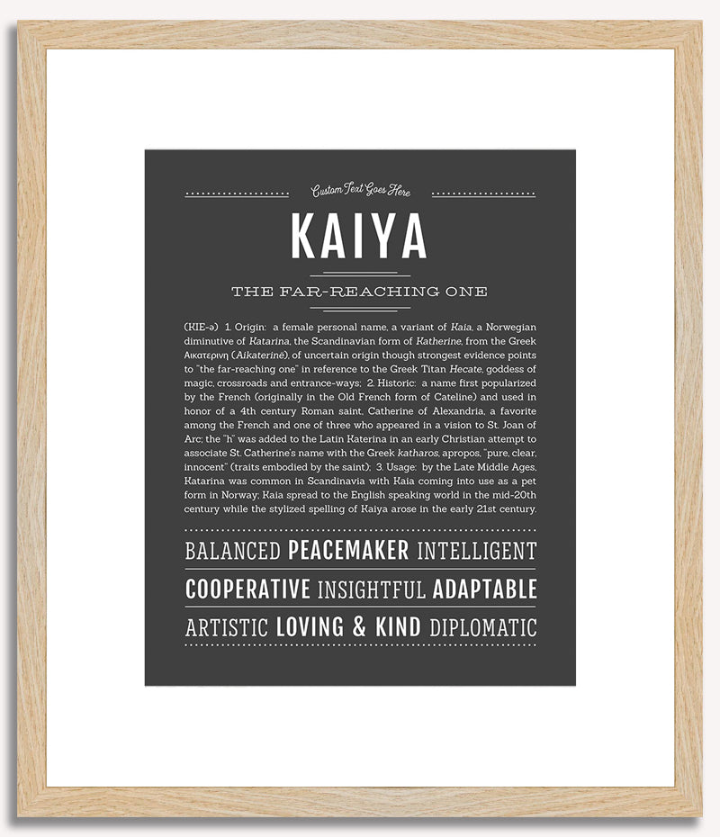 Kaiya | Name Art Print