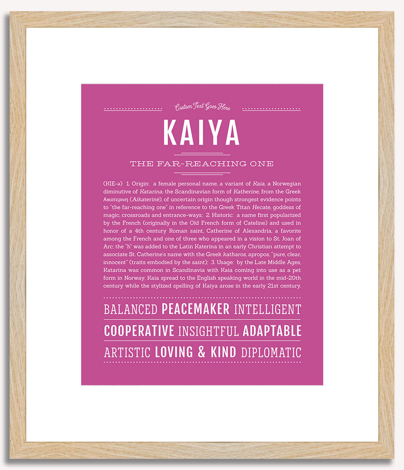 Kaiya | Name Art Print