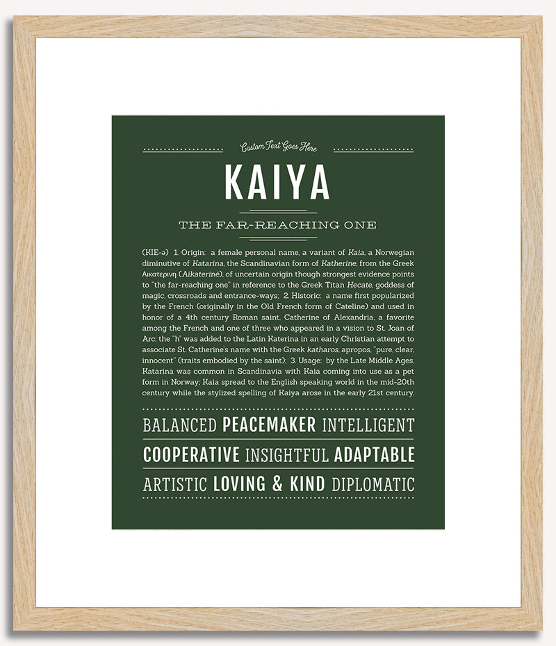 Kaiya | Name Art Print