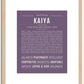 Kaiya | Name Art Print