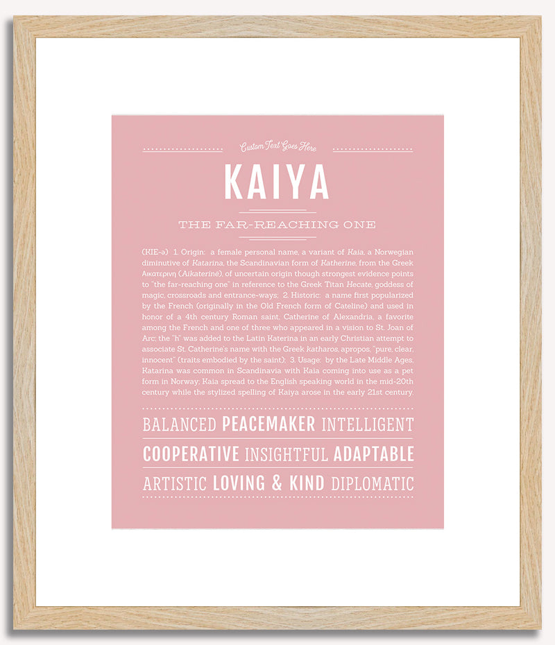 Kaiya | Name Art Print