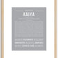 Kaiya | Name Art Print