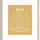 Kaiya | Name Art Print