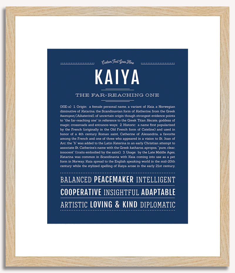 Kaiya | Name Art Print