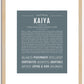 Kaiya | Name Art Print