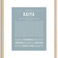 Kaiya | Name Art Print